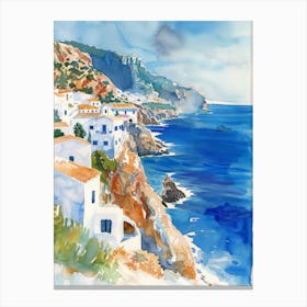 Village On The Coast Canvas Print