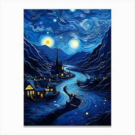 Starry Night Painting Canvas Print