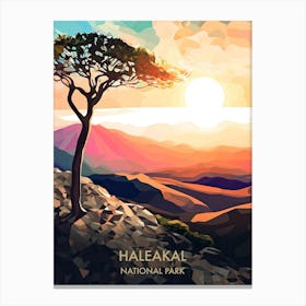 Haleakal National Park Travel Poster Illustration Style 1 Canvas Print