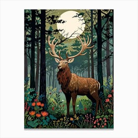 Deer In The Forest 8 Canvas Print