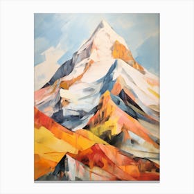 Mount Hunter Usa Mountain Painting Canvas Print