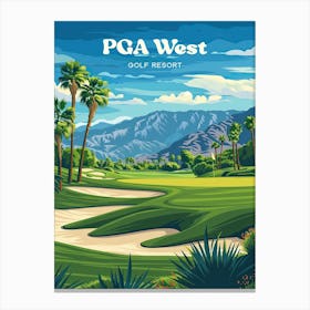 PGA West Golf Club California Travel Art Canvas Print