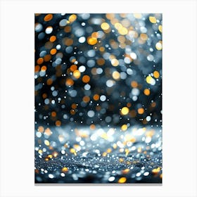 Christmas Lights Bokeh Background Canvas Print