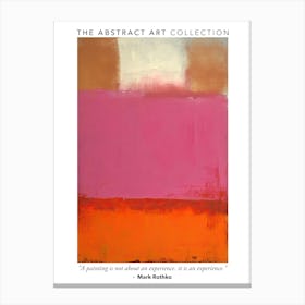 Red Tones Abstract Rothko Quote 3 Exhibition Poster Canvas Print