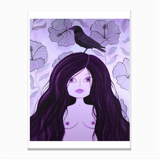 Crow Maiden Canvas Print