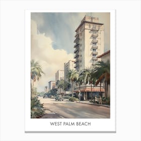 West Palm Beach 4 travel Poster Canvas Print
