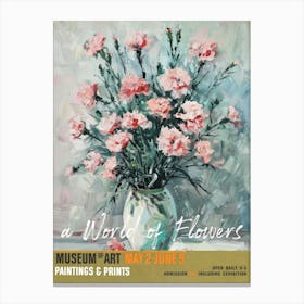 A World Of Flowers, Van Gogh Exhibition Carnation 2 Canvas Print