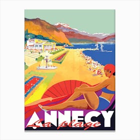 Annecy Lake, France Canvas Print