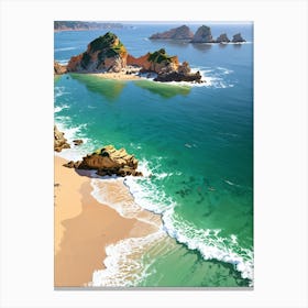 Beach In Portugal 5 Canvas Print