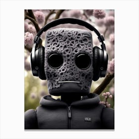 Robot With Headphones Canvas Print