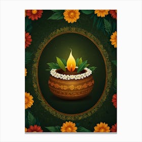 Diwali Greeting Card 5 Canvas Print