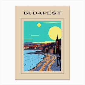 Minimal Design Style Of Budapest, Hungary 2 Poster Canvas Print