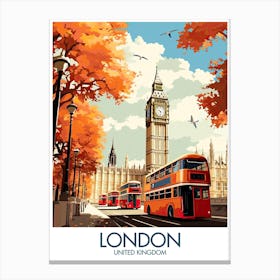 London Travel Print United Kingdom Gift Canvas Print