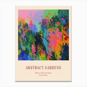 Colourful Gardens Bellevue Botanical Garden Usa 2 Red Poster Canvas Print