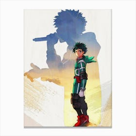 Anime Negative Space ― Katsudeku My Hero Academia Canvas Print