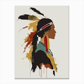 Menominee Minimalism; A Vision In Art ! Native American Art Canvas Print