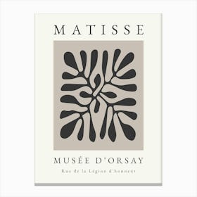 Matisse Print Black 1 Canvas Print