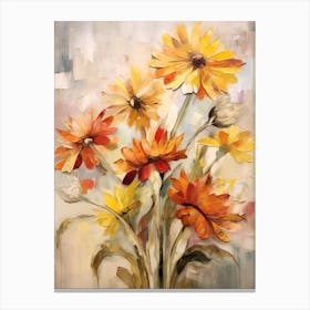 Fall Flower Painting Gaillardia 3 Canvas Print