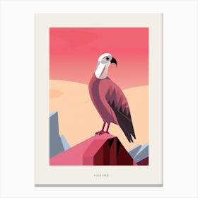 Minimalist Vulture 2 Bird Poster Canvas Print