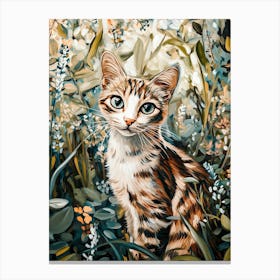 Cat In The Grass 1 Canvas Print