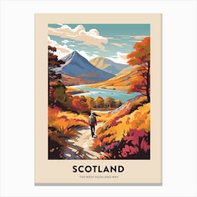The West Highland Way Scotland 1 Vintage Hiking Travel Poster Canvas Print