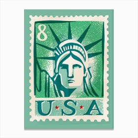 Usa Postage Stamp Canvas Print
