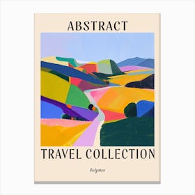 Abstract Travel Collection Poster Bulgaria 1 Canvas Print