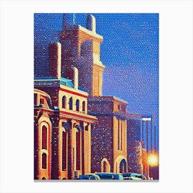 Centennial, City Us  Pointillism Canvas Print