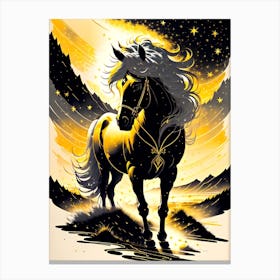 Horse In The Night Sky 1 Canvas Print