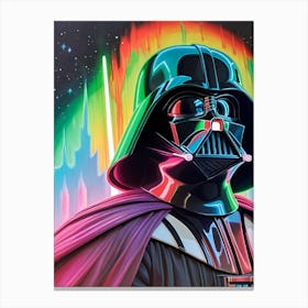 Darth Vader Star Wars Neon Iridescent (25) Canvas Print