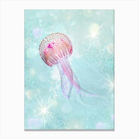 Glitter Jellyfish Canvas Print