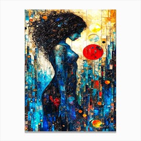 Thoughtfulness - Woman In Thought Canvas Print