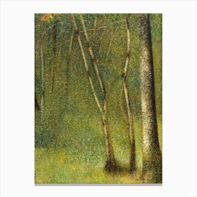 The Forest At Pontaubert (1881), Georges Seurat Canvas Print