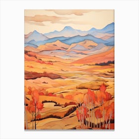 Autumn National Park Painting Rocky Mountain National Park Colorado Usa 1 Canvas Print
