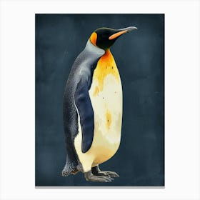 King Penguin Livingston Island Colour Block Painting 1 Canvas Print