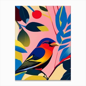 Finch Pop Matisse Bird Canvas Print