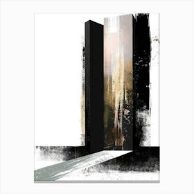 Abstract Black And White Painting 14 Canvas Print