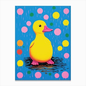 Duckling & Dots Circle 1 Canvas Print