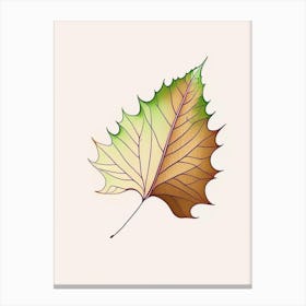 Maple Leaf Warm Tones 6 Canvas Print