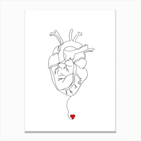 Heart Page Canvas Print