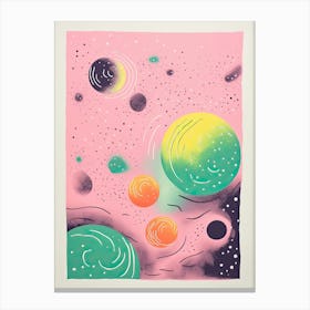 Abstract Landscape Risograph Style 32 Canvas Print