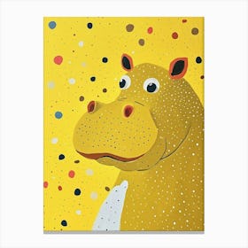 Yellow Hippo 4 Canvas Print