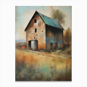 A wall artwork dating back to the year 1960, with all the details and colours. The farm is from an old oil painting, with faded oil colours.1 Canvas Print