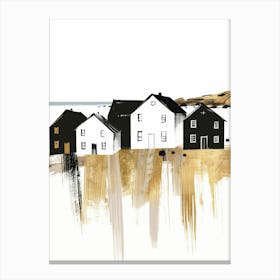 Houses On The Beach Canvas Print Canvas Print