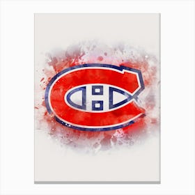 Montreal Canadiens Watercolor Canvas Print