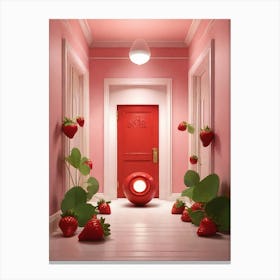 Strawberry Door art print Canvas Print