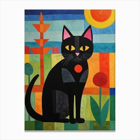 Cat In The Garden 7 Canvas Print