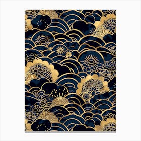 Japanese Seamless Pattern Canvas Print