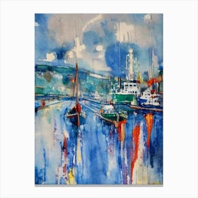 Port Of Belfast Northern Ireland Abstract Block 1 harbour Canvas Print