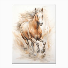 A Horse Painting In The Style Of Blending 2 Canvas Print